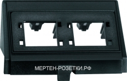Merten SD Черный Суппорт для штеккеров Reichle&De-Massari (исп. с M4643XX)