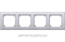 Merten SM M-Plan Алюминий Рамка 4-ая (MTN486460) M