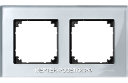 Merten M-Elegance Стекло Серебро Рамка 2-я (MTN402