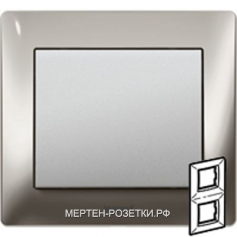 Merten SD Сталь Накладка терморегулятора с выкл