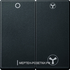 Merten SM Антрацит Двойная клавиша для механизма выключателя вентелятора