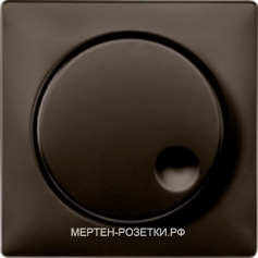 Merten Antik Светорегулятор поворотный 20-630 Вт. (Накал.,Галоген.,Электр.Тр.) (коричневый)