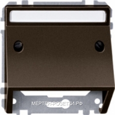 Merten SD Коричневый Накладка аудиорозетки 1-ой с полем для надписи, наклонной