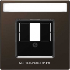 Merten D-Life Аудиорозетка одинарная (Мокка металл)