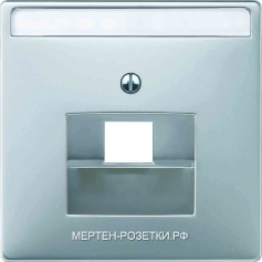 Merten Artec Розетка компьютерная 1-я, экран. 5-й категории (алюминий)