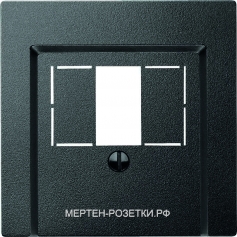 Merten SM Розетка акустическая 1-я, цвет антрацит (под зажим) (антрацит)