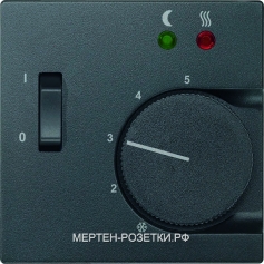 Merten SM Терморегулятор для теплого пола с датчиком (антрацит)