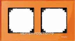 Merten M-Elegance Стекло Оранжевый кальцит Рамка 2