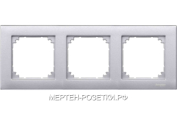 Merten SM M-Plan Алюминий Рамка 3-ая (MTN486360) M