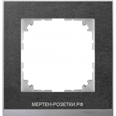 Merten M-Pure Decor 1-постовая рамка, сланец/цвет алюминия