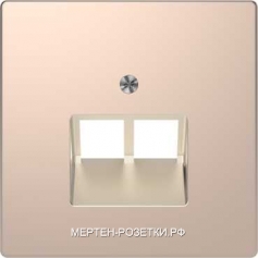 Merten D-Life Компьютерная двойная розетка кат.6 (шампань металл)