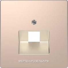 Merten D-Life Компьютерная одинарная розетка кат.6 (шампань металл)