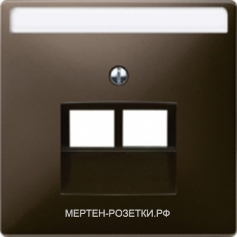 Merten SD Коричневый Накладка розетки ТЛФ/комп 2-ой наклонной