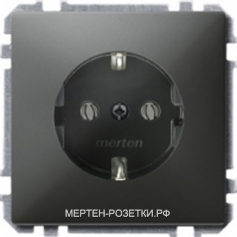 Merten SD Черно-серый Розетка 1-ая с/з