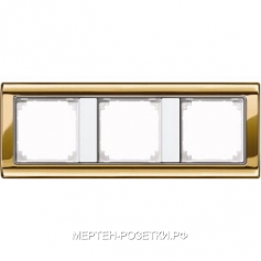 Merten SM M-Star Золото/Бел Рамка 3-ая (MTN487319)