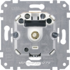 Merten Мех Светорегулятор-выключатель поворотно-нажим 60-400W для л/н и г/л