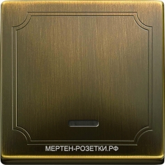 Merten Antik Перекрестный выключатель 1-клав. с 3-х мест с подсв. (античная латунь)