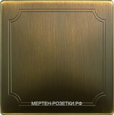 Merten Antik Светорегулятор кнопочный с памятью для ЭТ 20-315 Вт. (Нак.,Гал.,Эл.тр) (античная латунь