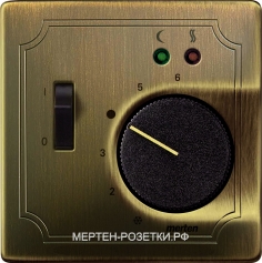 Merten Antik Терморегулятор для теплого пола с датчиком (античная латунь)
