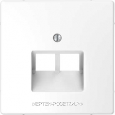 Merten D-Life Компьютерная двойная розетка кат.6 (белый)