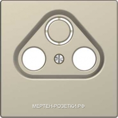Merten D-Life Телевизионная проходная розетка  TV-FM-SAT (сахара)