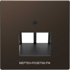 Merten D-Life Компьютерная двойная розетка кат.6 (мокка металл)