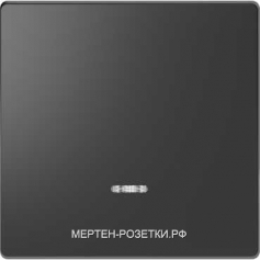 Merten D-Life Выключатель 1-клавишный перекрестный (с трех мест) с подсветкой  (антрацит)