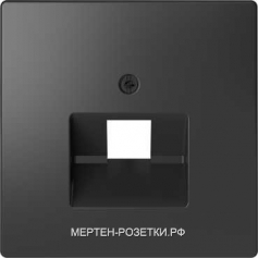 Merten D-Life Компьютерная одинарная розетка кат.6 (антрацит)