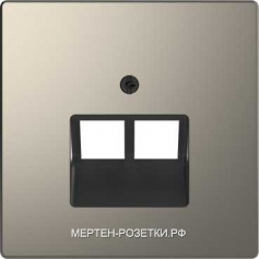 Merten D-Life Компьютерная двойная розетка кат.6 (никель)