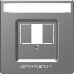 Merten D-Life Аудиорозетка двойная (нержавеющая сталь)