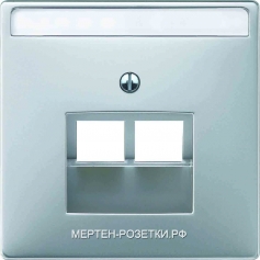 Merten Artec Розетка компьютерная 2-я, экран. 5-й категории (алюминий)