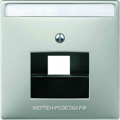 Merten Artec Розетка компьютерная 1-я, экран. 5-й категории (сталь)
