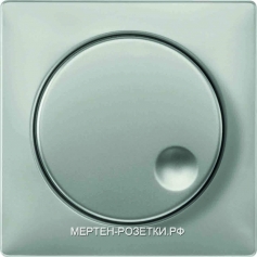 Merten Artec Светорегулятор поворотный 40-400 Вт. (Лампы Накал. и Галоген.220) (сталь)