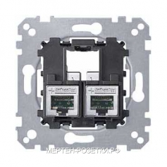 Merten Мех Розетка компьютерная 2-ая RJ45 6 FTP